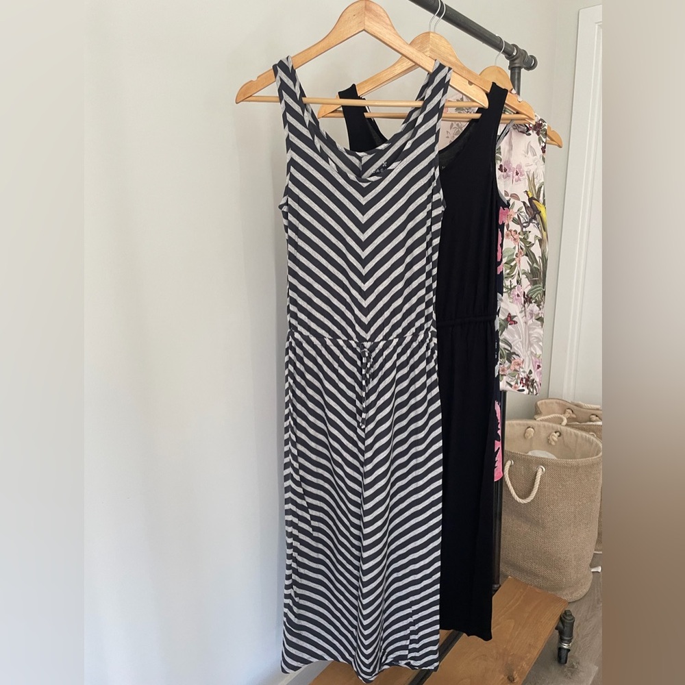 Gray Sleeveless Drawstring Waist Maxi Dress - Picture 5 of 8